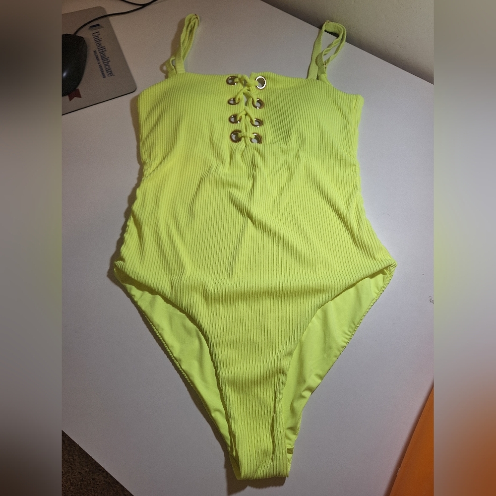 Yellow Neon One-Piece Swimsuit